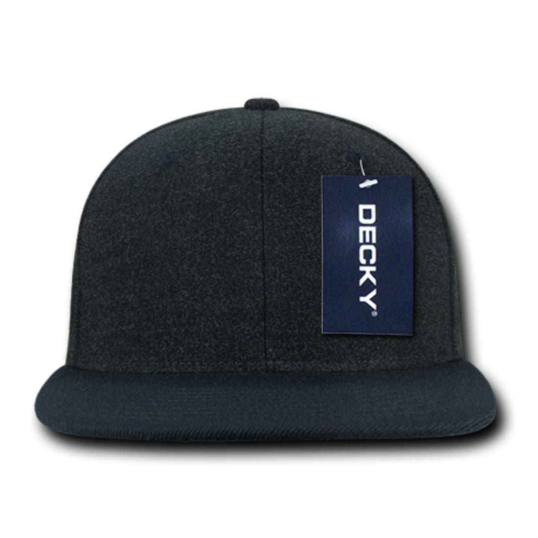 Decky 1087 Melton Wool High Profile Snapback Hats 6 Panel Flat Bill Caps Wholesale