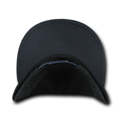 Decky 1087 Melton Wool High Profile Snapback Hats 6 Panel Flat Bill Caps Wholesale