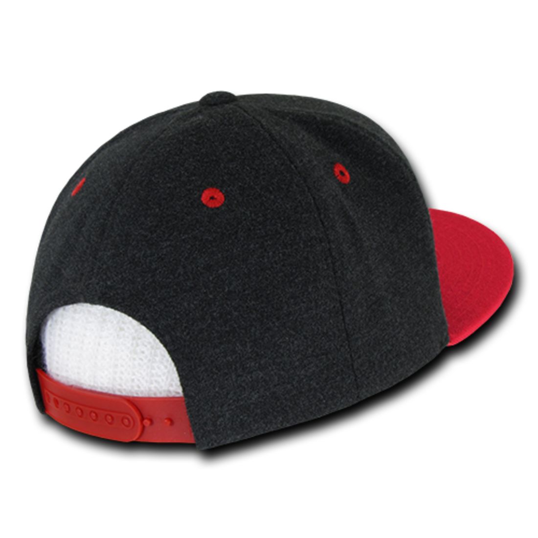 Decky 1087 Melton Wool High Profile Snapback Hats 6 Panel Flat Bill Caps Wholesale
