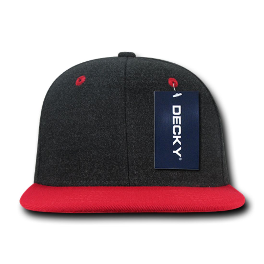 Decky 1087 Melton Wool High Profile Snapback Hats 6 Panel Flat Bill Caps Wholesale