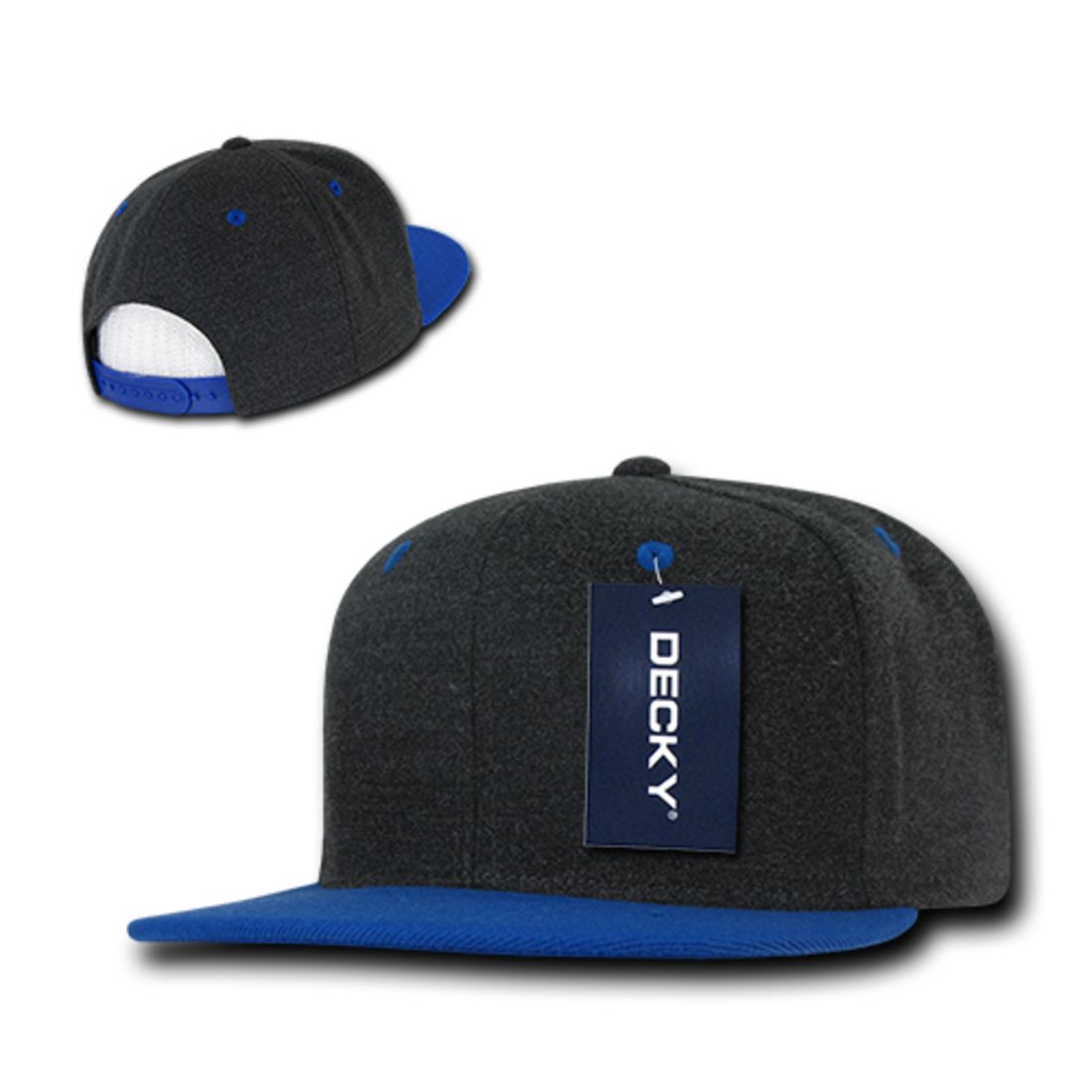 Decky 1087 Melton Wool High Profile Snapback Hats 6 Panel Flat Bill Caps Wholesale