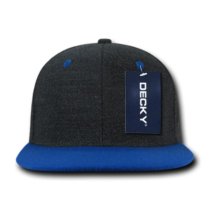 Decky 1087 Melton Wool High Profile Snapback Hats 6 Panel Flat Bill Caps Wholesale