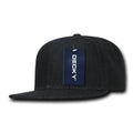 Decky 1090 Denim High Profile Snapback Hats 6 Panel Flat Bill Caps Structured Wholesale