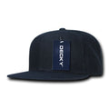 Decky 1090 Denim High Profile Snapback Hats 6 Panel Flat Bill Caps Structured Wholesale