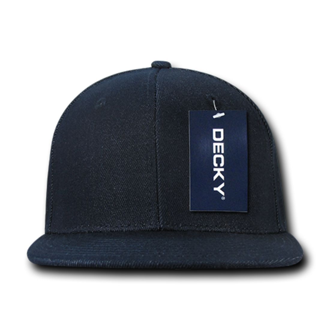 Decky 1090 Denim High Profile Snapback Hats 6 Panel Flat Bill Caps Structured Wholesale