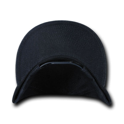 Decky 1090 Denim High Profile Snapback Hats 6 Panel Flat Bill Caps Structured Wholesale
