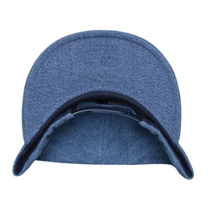 Decky 1090 Denim High Profile Snapback Hats 6 Panel Flat Bill Caps Structured Wholesale
