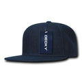 Decky 1090 Denim High Profile Snapback Hats 6 Panel Flat Bill Caps Structured Wholesale