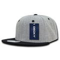 Decky 1092 Two Tone High Profile Snapback Hats 6 Panel Flat Bill Caps Wholesale