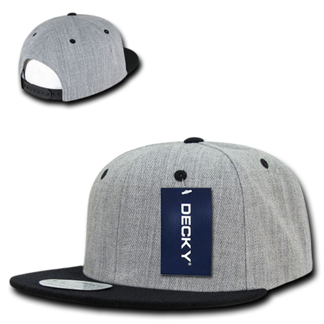 Decky 1092 Two Tone High Profile Snapback Hats 6 Panel Flat Bill Caps Wholesale