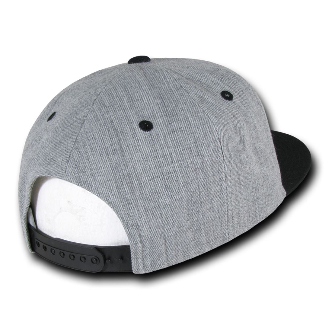 Decky 1092 Two Tone High Profile Snapback Hats 6 Panel Flat Bill Caps Wholesale