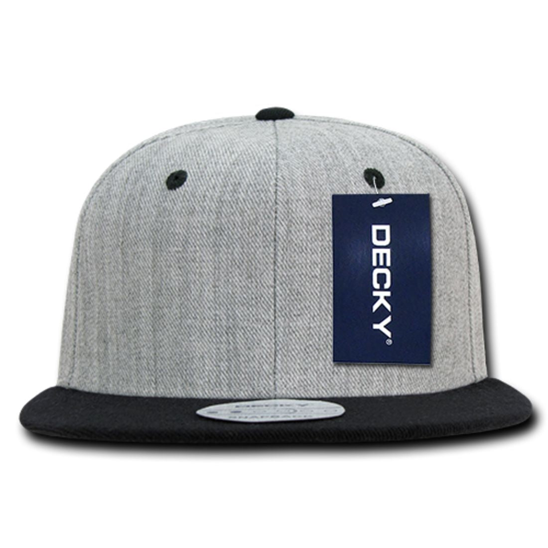 Decky 1092 Two Tone High Profile Snapback Hats 6 Panel Flat Bill Caps Wholesale
