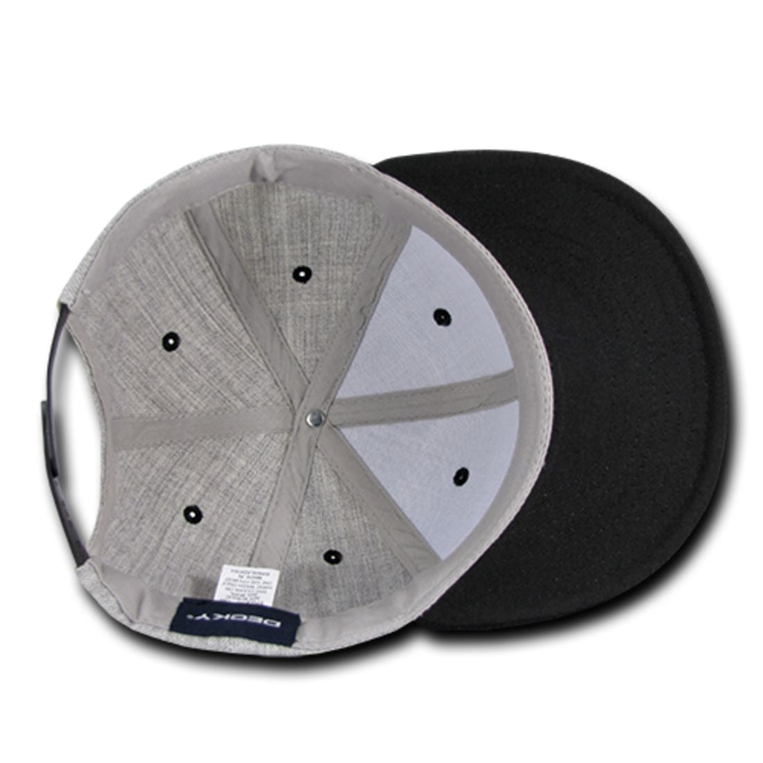 Decky 1092 Two Tone High Profile Snapback Hats 6 Panel Flat Bill Caps Wholesale