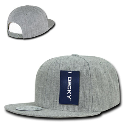 Decky 1092 Two Tone High Profile Snapback Hats 6 Panel Flat Bill Caps Wholesale