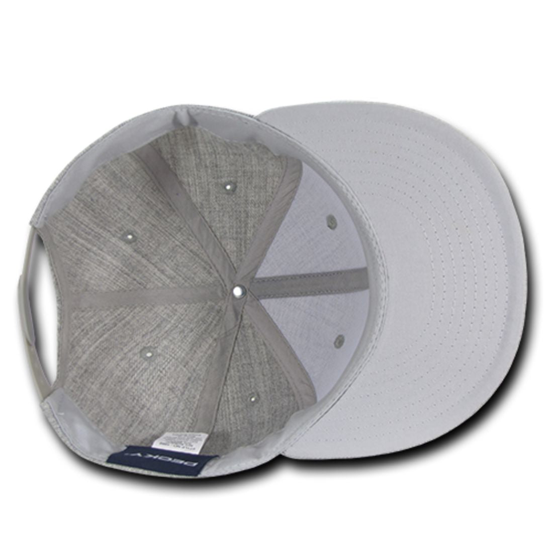 Decky 1092 Two Tone High Profile Snapback Hats 6 Panel Flat Bill Caps Wholesale