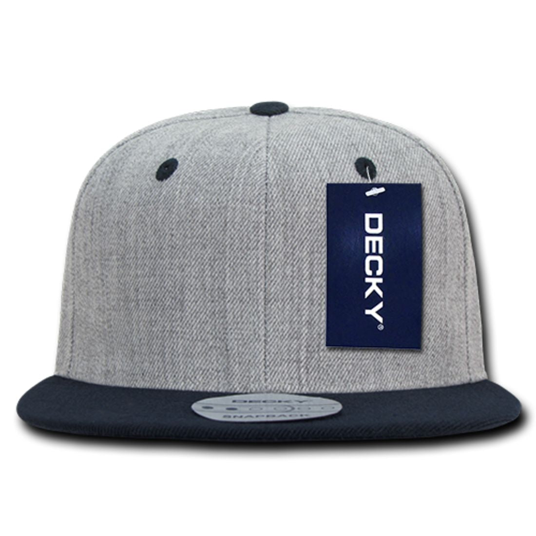Decky 1092 Two Tone High Profile Snapback Hats 6 Panel Flat Bill Caps Wholesale