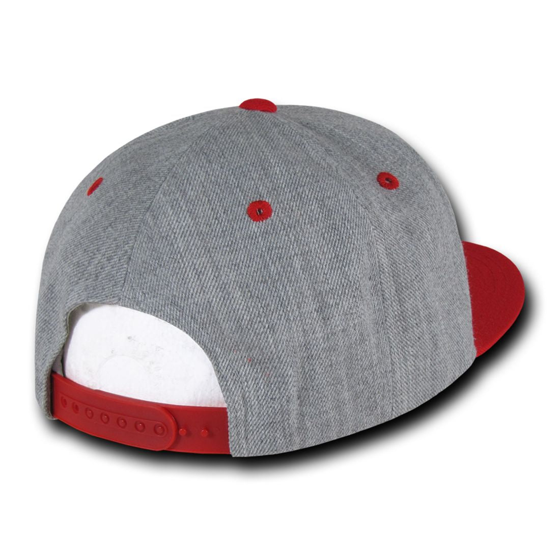 Decky 1092 Two Tone High Profile Snapback Hats 6 Panel Flat Bill Caps Wholesale