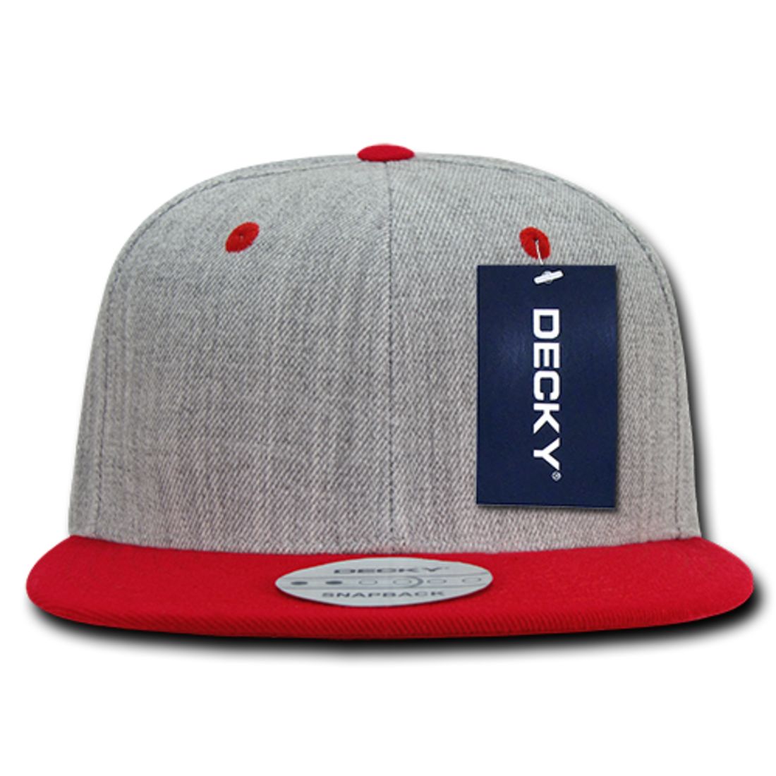Decky 1092 Two Tone High Profile Snapback Hats 6 Panel Flat Bill Caps Wholesale