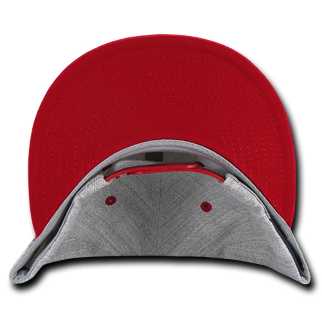 Decky 1092 Two Tone High Profile Snapback Hats 6 Panel Flat Bill Caps Wholesale