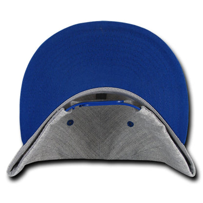 Decky 1092 Two Tone High Profile Snapback Hats 6 Panel Flat Bill Caps Wholesale