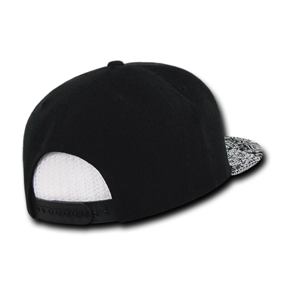 Decky 1093 High Profile Bandana Paisley Snapback Hats 6 Panel Flat Bill Caps Wholesale