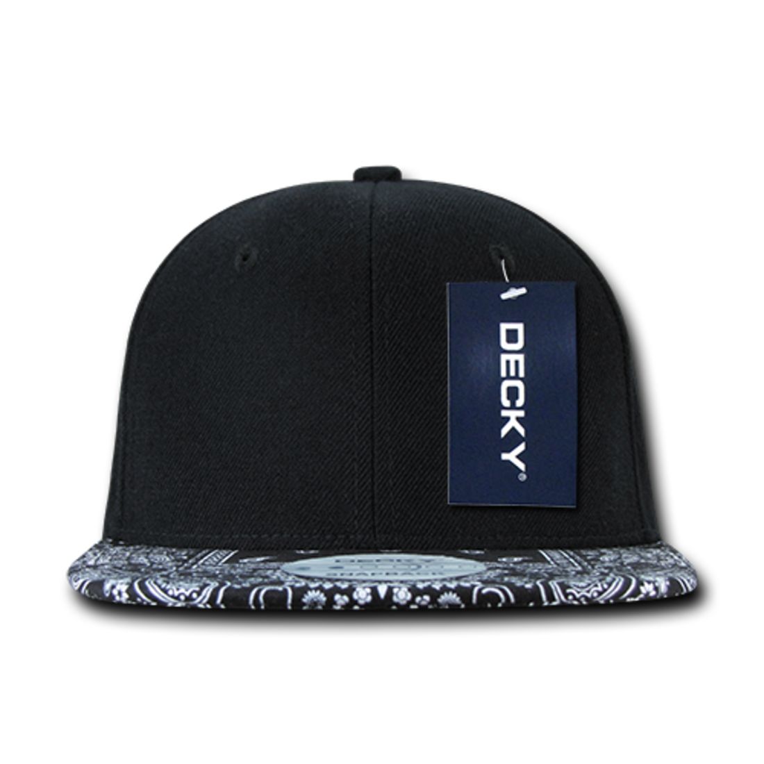 Decky 1093 High Profile Bandana Paisley Snapback Hats 6 Panel Flat Bill Caps Wholesale