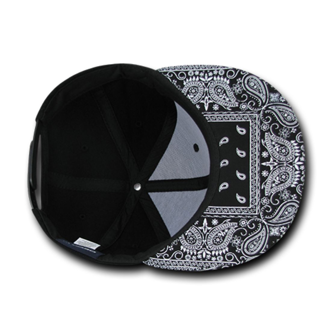 Decky 1093 High Profile Bandana Paisley Snapback Hats 6 Panel Flat Bill Caps Wholesale