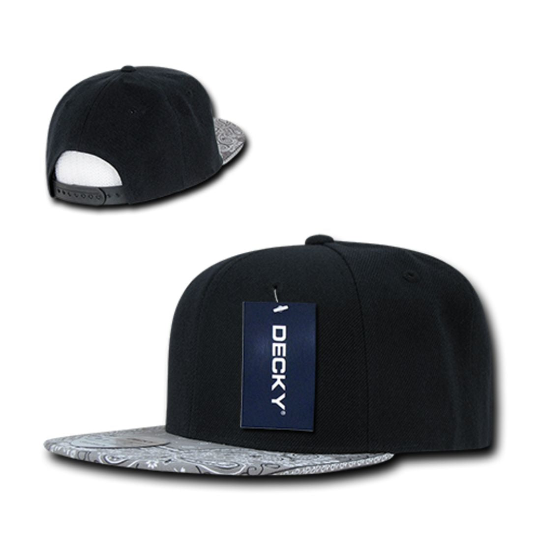 Decky 1093 High Profile Bandana Paisley Snapback Hats 6 Panel Flat Bill Caps Wholesale