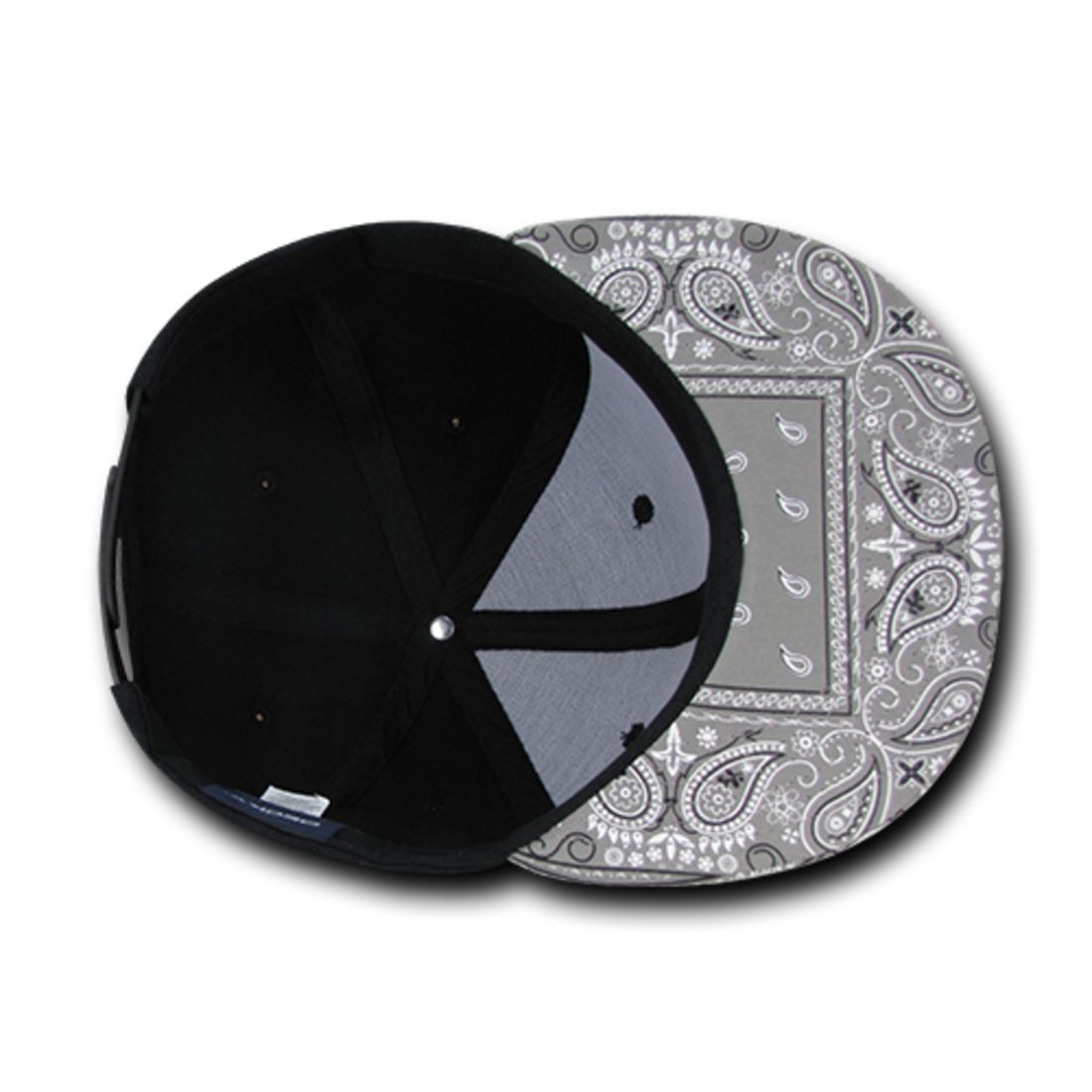 Decky 1093 High Profile Bandana Paisley Snapback Hats 6 Panel Flat Bill Caps Wholesale