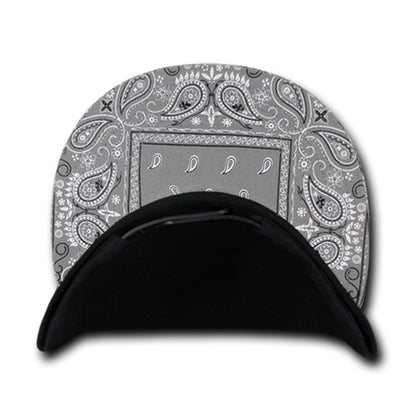 Decky 1093 High Profile Bandana Paisley Snapback Hats 6 Panel Flat Bill Caps Wholesale