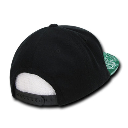 Decky 1093 High Profile Bandana Paisley Snapback Hats 6 Panel Flat Bill Caps Wholesale