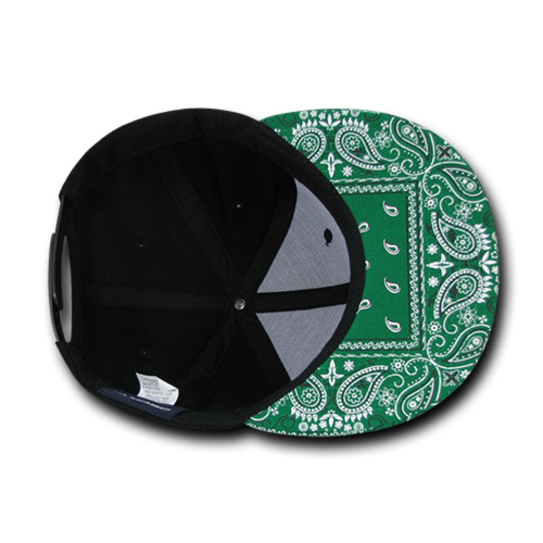 Decky 1093 High Profile Bandana Paisley Snapback Hats 6 Panel Flat Bill Caps Wholesale