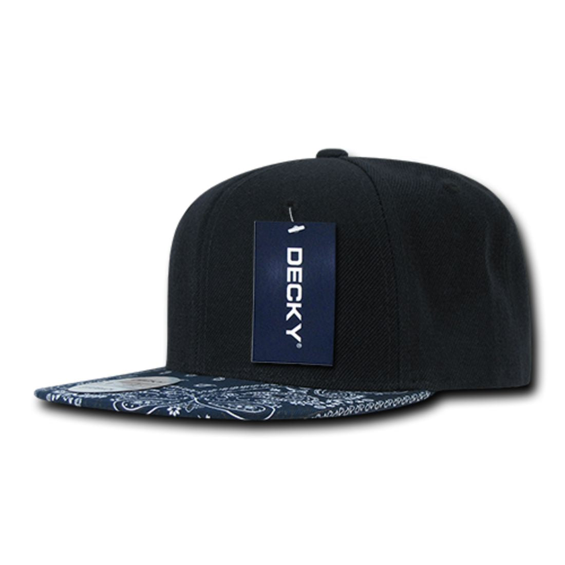Decky 1093 High Profile Bandana Paisley Snapback Hats 6 Panel Flat Bill Caps Wholesale