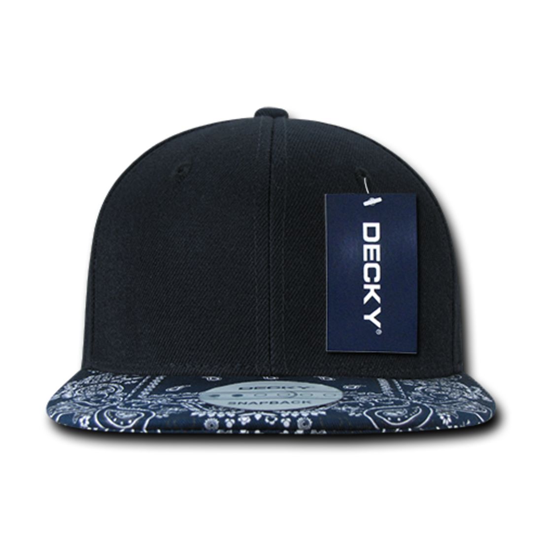 Decky 1093 High Profile Bandana Paisley Snapback Hats 6 Panel Flat Bill Caps Wholesale
