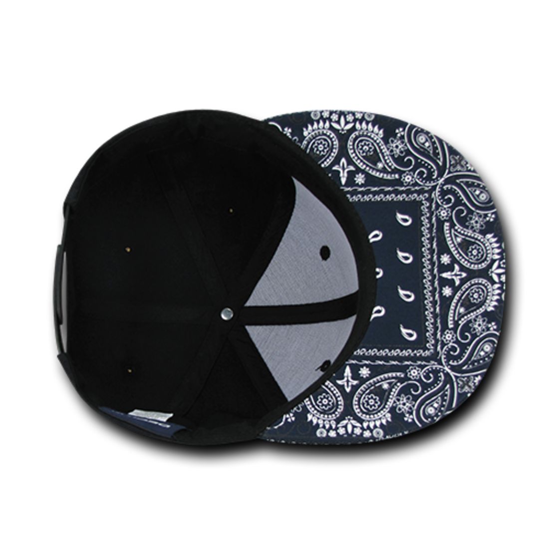 Decky 1093 High Profile Bandana Paisley Snapback Hats 6 Panel Flat Bill Caps Wholesale