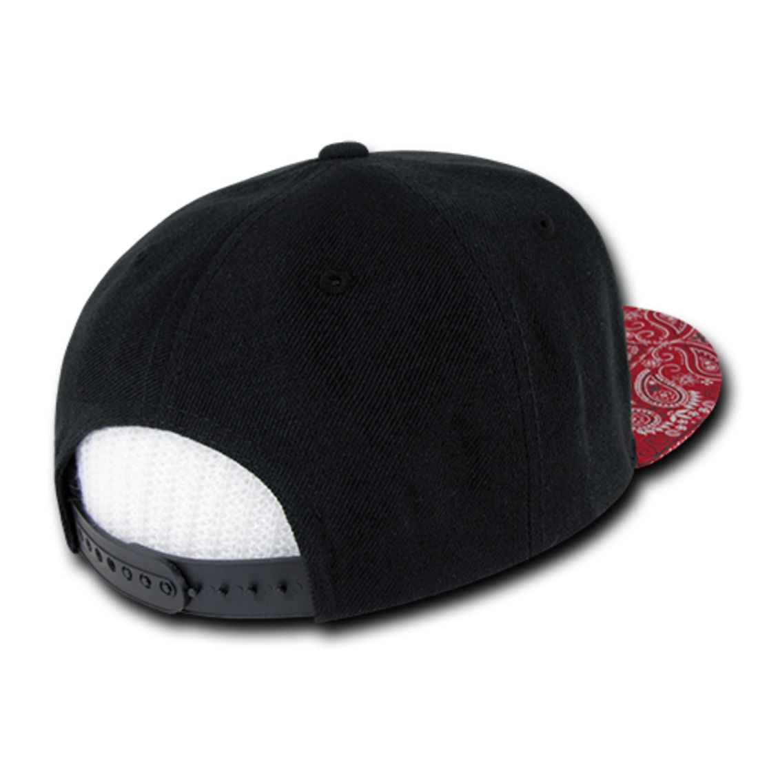 Decky 1093 High Profile Bandana Paisley Snapback Hats 6 Panel Flat Bill Caps Wholesale