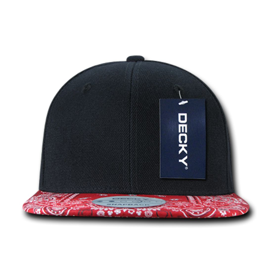 Decky 1093 High Profile Bandana Paisley Snapback Hats 6 Panel Flat Bill Caps Wholesale