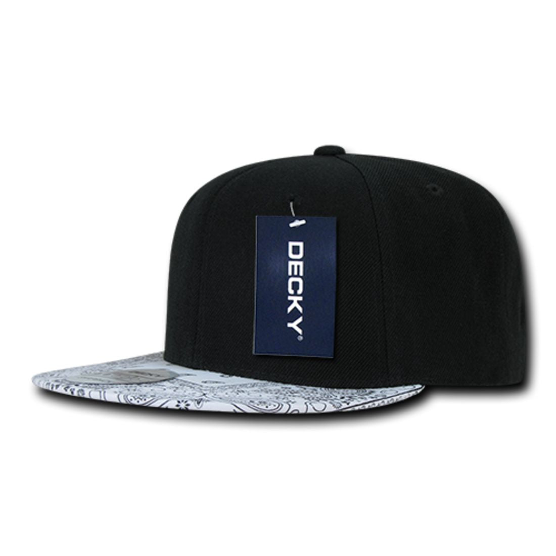 Decky 1093 High Profile Bandana Paisley Snapback Hats 6 Panel Flat Bill Caps Wholesale