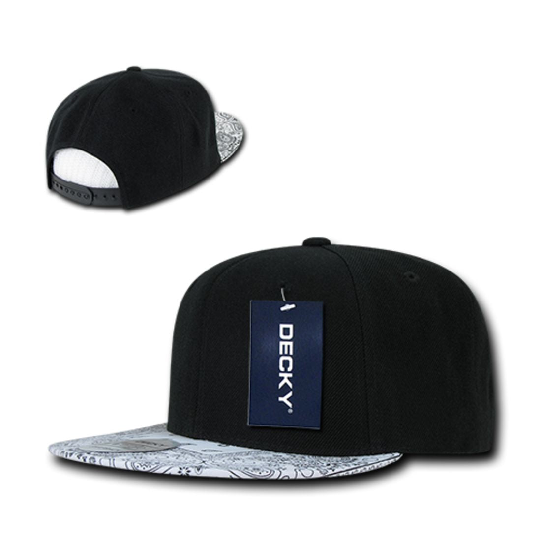 Decky 1093 High Profile Bandana Paisley Snapback Hats 6 Panel Flat Bill Caps Wholesale