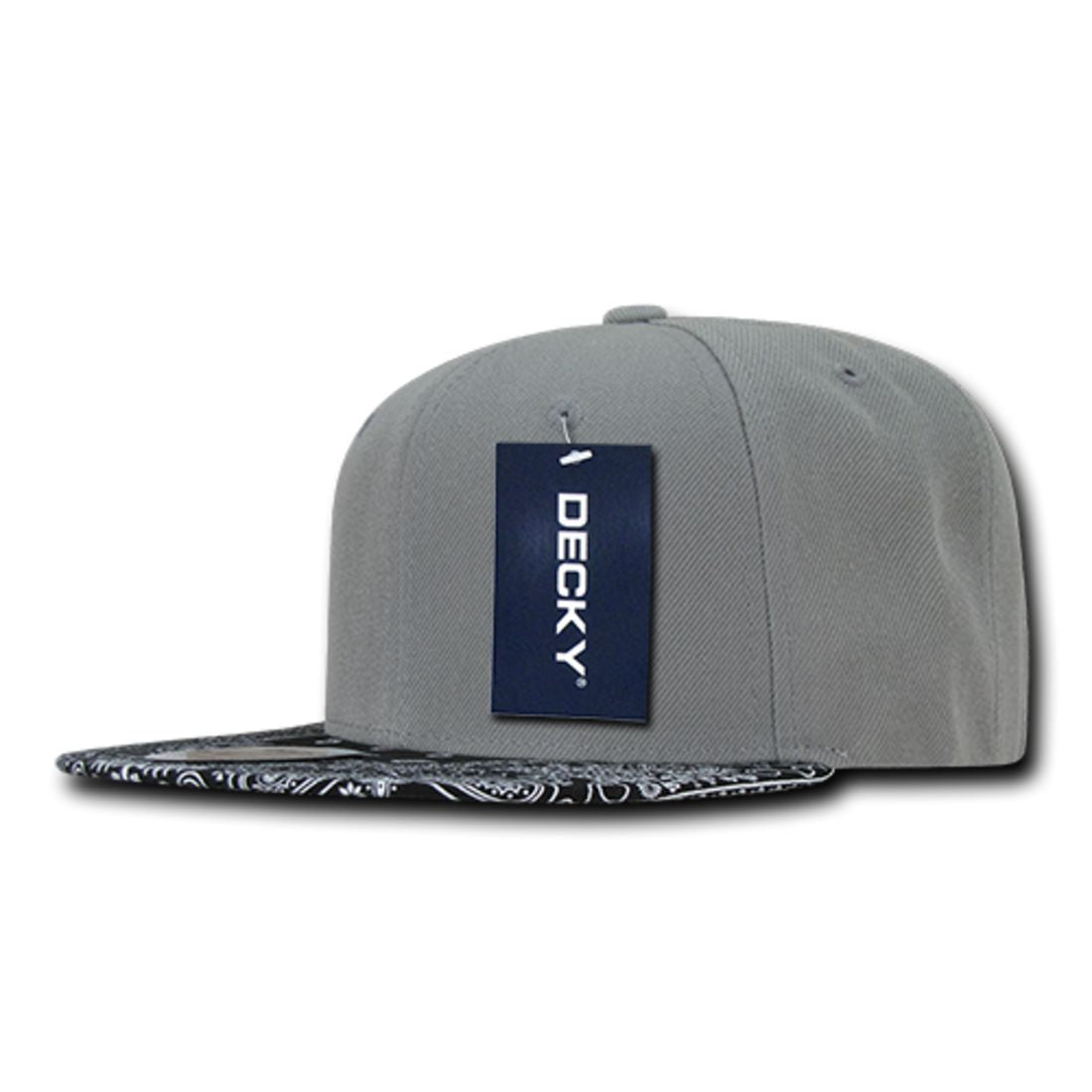 Decky 1093 High Profile Bandana Paisley Snapback Hats 6 Panel Flat Bill Caps Wholesale