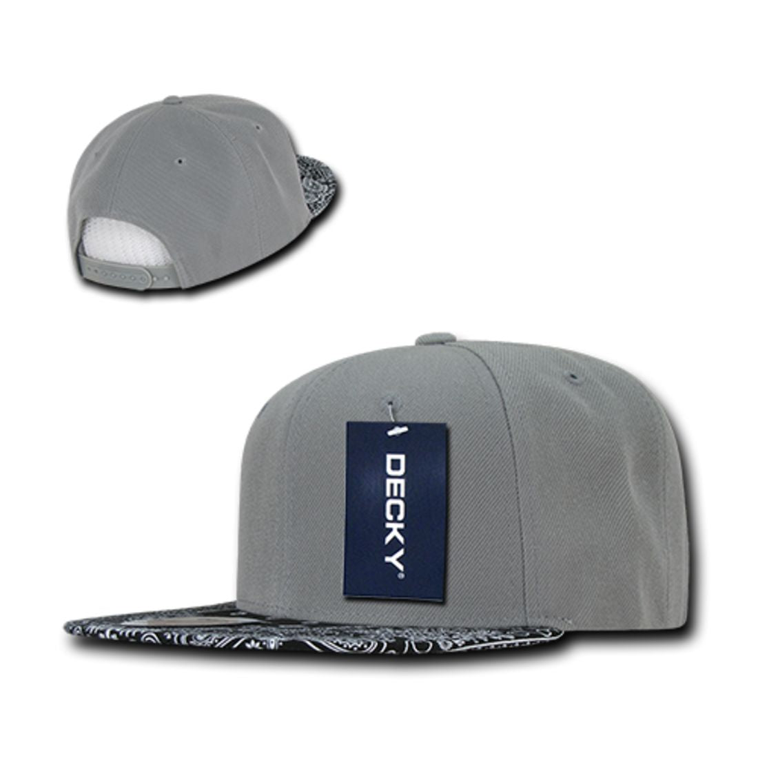 Decky 1093 High Profile Bandana Paisley Snapback Hats 6 Panel Flat Bill Caps Wholesale