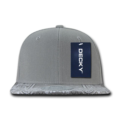 Decky 1093 High Profile Bandana Paisley Snapback Hats 6 Panel Flat Bill Caps Wholesale