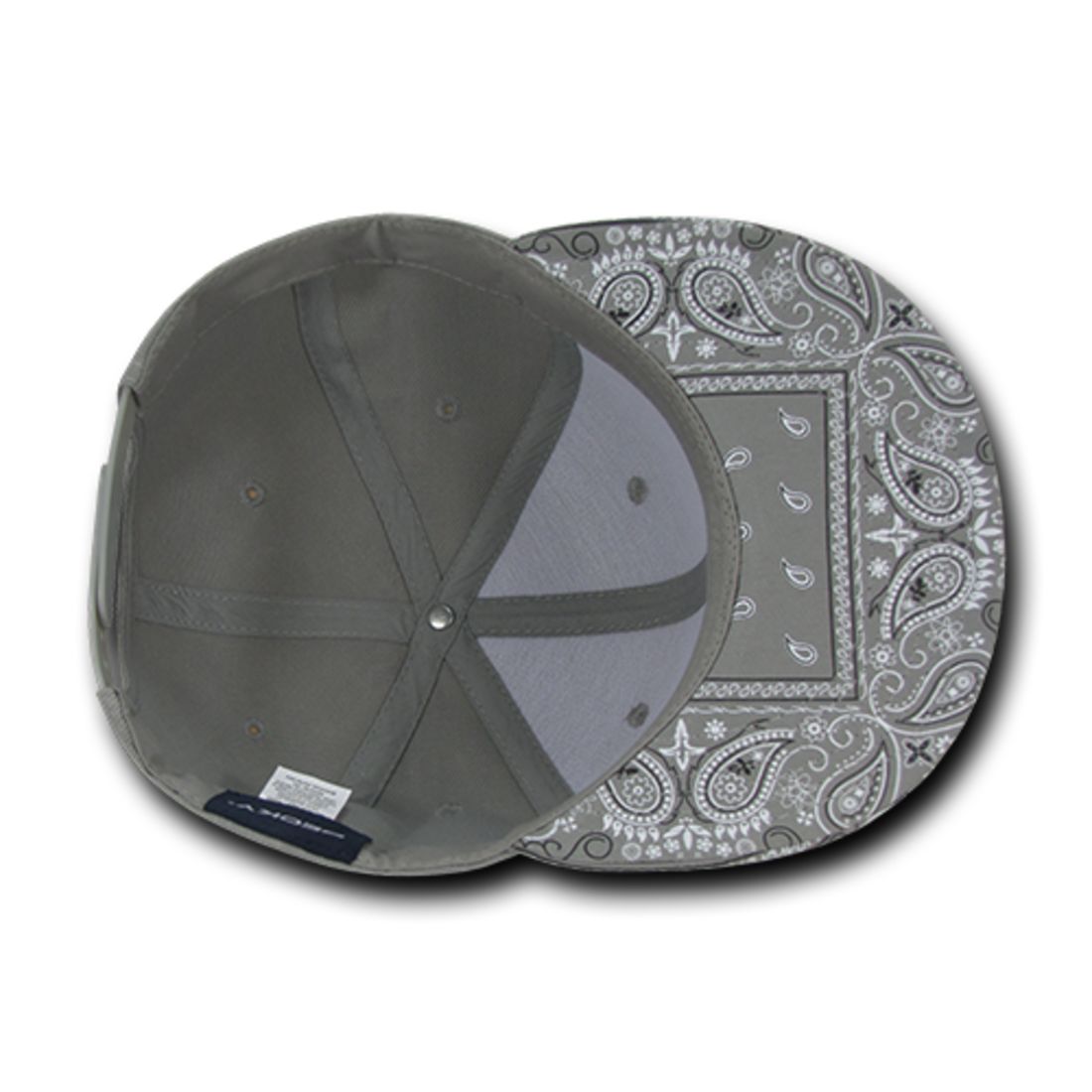 Decky 1093 High Profile Bandana Paisley Snapback Hats 6 Panel Flat Bill Caps Wholesale