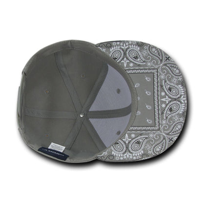 Decky 1093 High Profile Bandana Paisley Snapback Hats 6 Panel Flat Bill Caps Wholesale