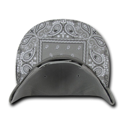 Decky 1093 High Profile Bandana Paisley Snapback Hats 6 Panel Flat Bill Caps Wholesale
