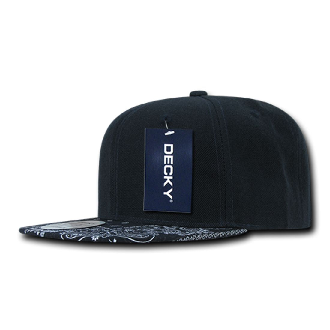 Decky 1093 High Profile Bandana Paisley Snapback Hats 6 Panel Flat Bill Caps Wholesale