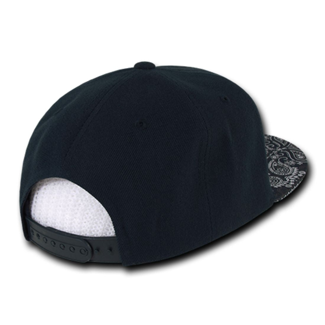 Decky 1093 High Profile Bandana Paisley Snapback Hats 6 Panel Flat Bill Caps Wholesale