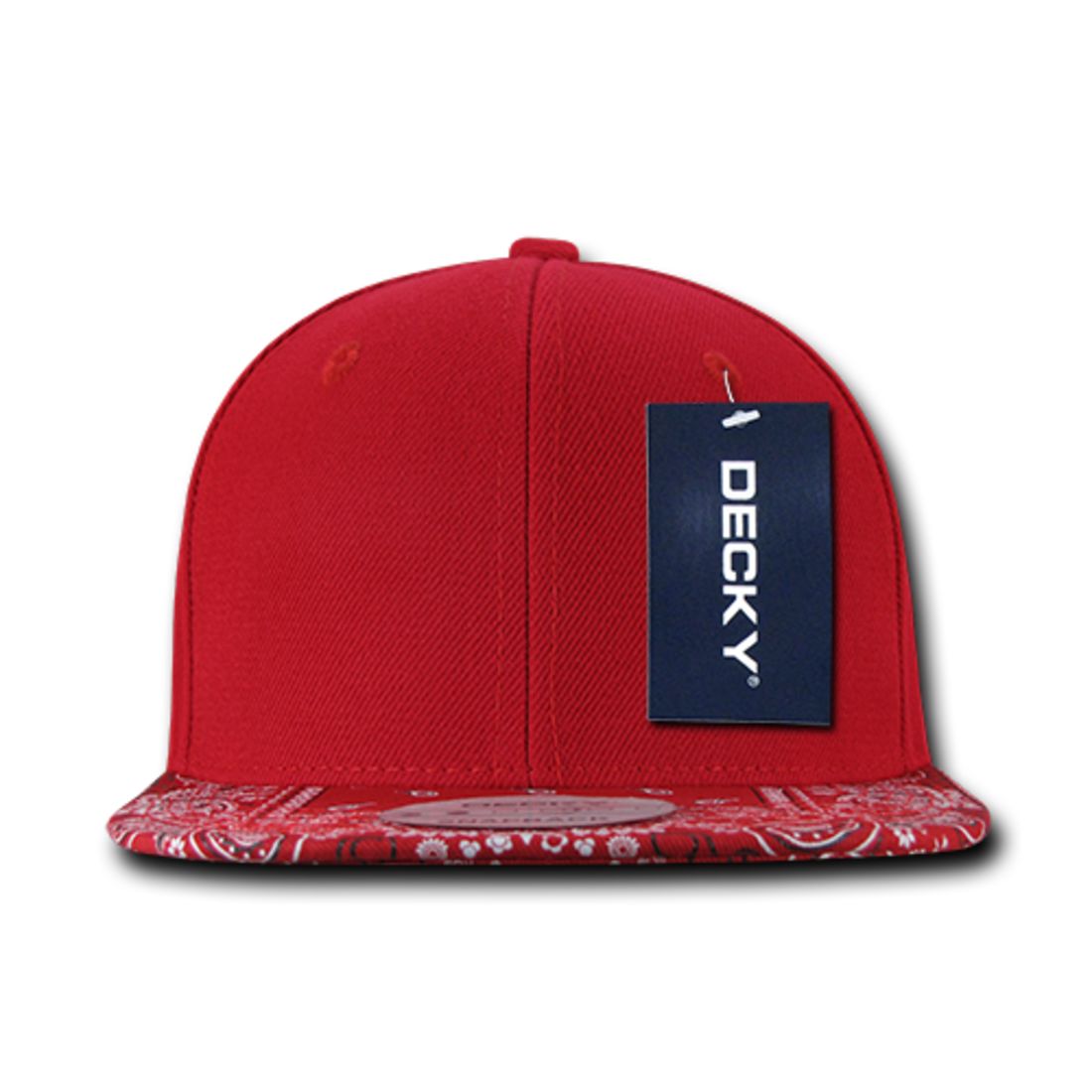 Decky 1093 High Profile Bandana Paisley Snapback Hats 6 Panel Flat Bill Caps Wholesale