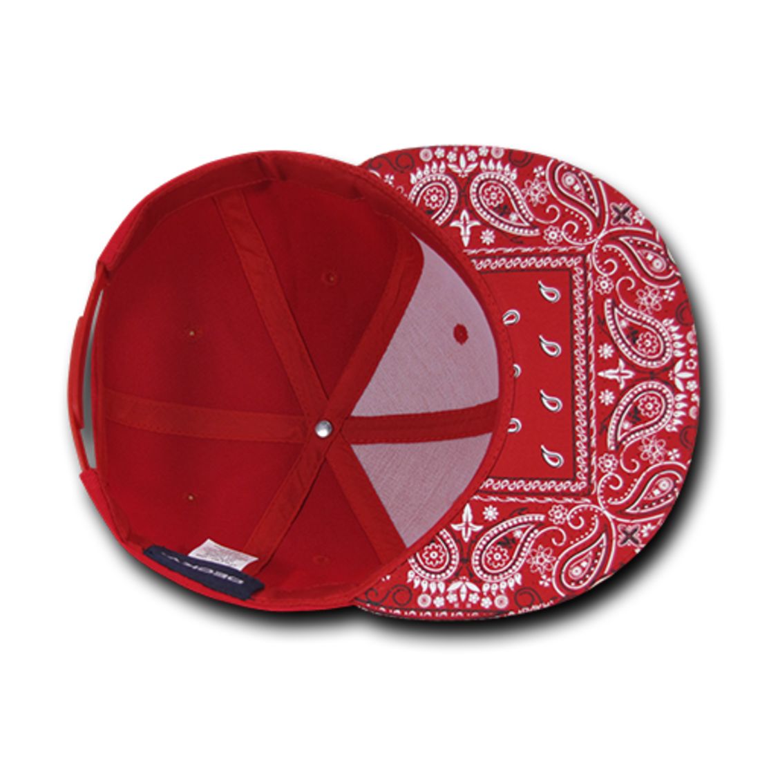 Decky 1093 High Profile Bandana Paisley Snapback Hats 6 Panel Flat Bill Caps Wholesale