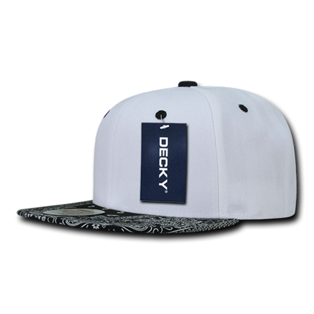 Decky 1093 High Profile Bandana Paisley Snapback Hats 6 Panel Flat Bill Caps Wholesale